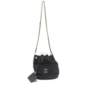 CHANEL Drawstring chain shoulder bag with pouch